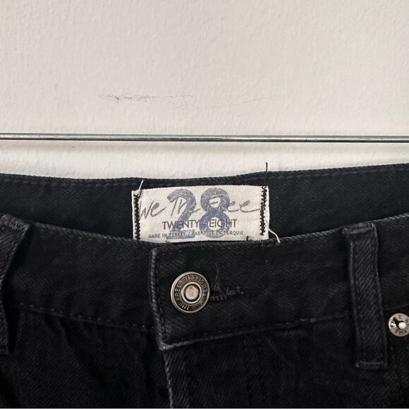 Free People Bren Black Distressed Boyfriend Jeans Size 28 - Picture 5 of 7